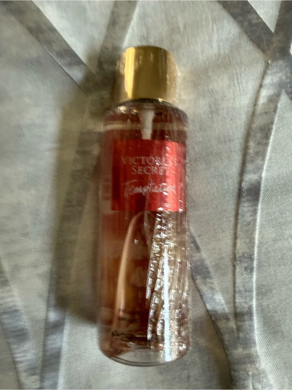 Victoria's Secret Temptation Fragrance Mist — Pink with Gold Cap